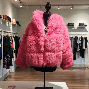 Pink Faux Fur Jacket